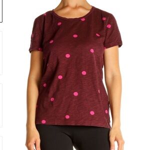 J. Crew Magenta Pink Polka Dot Short Sleeve T-shirt Size Size XS